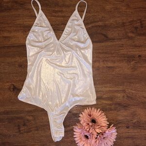LA Heart metallic onesie